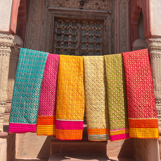 Brocade Antislip Aasan (Mehandi)