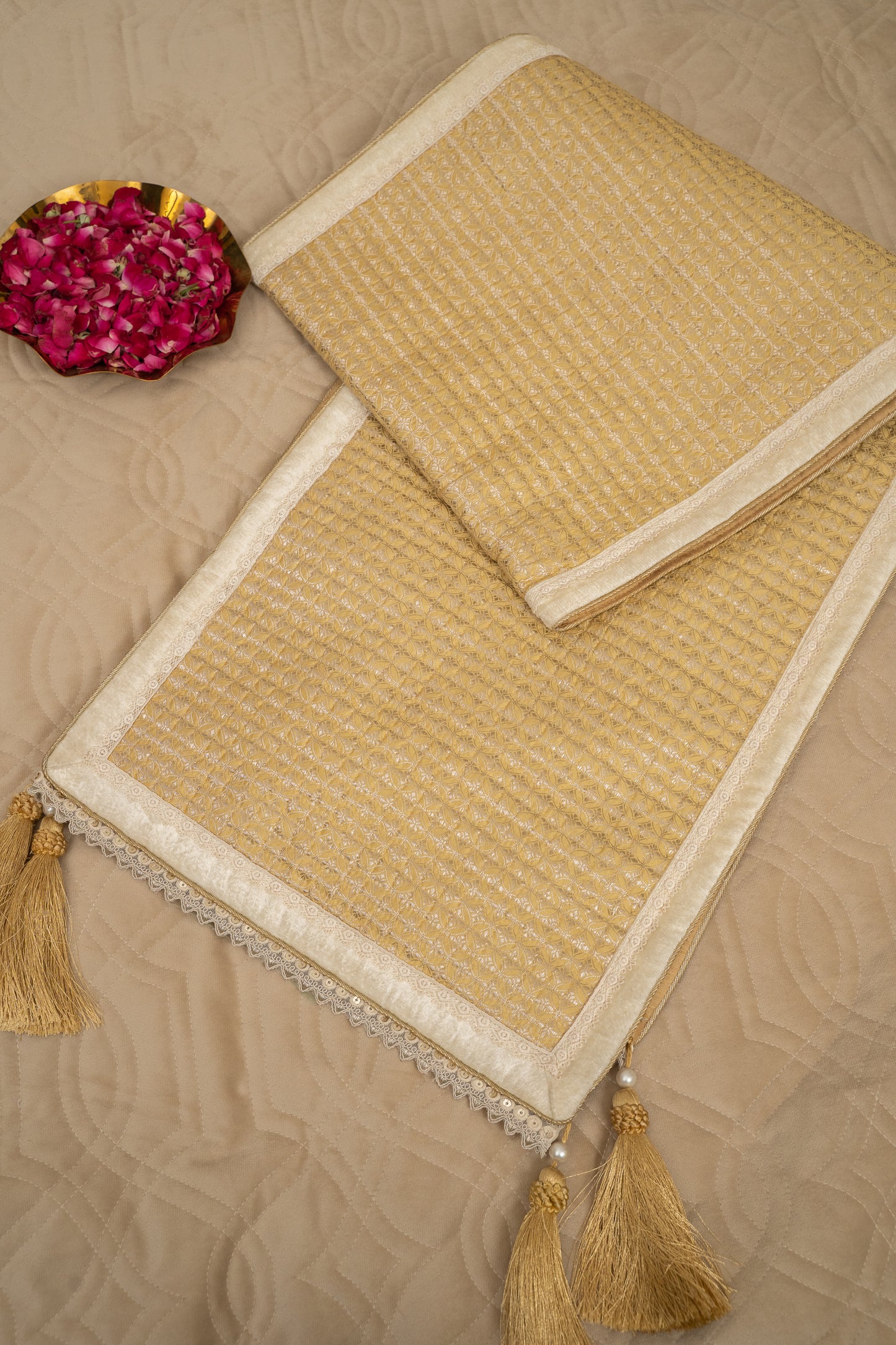 Soft Gold Silk Runner