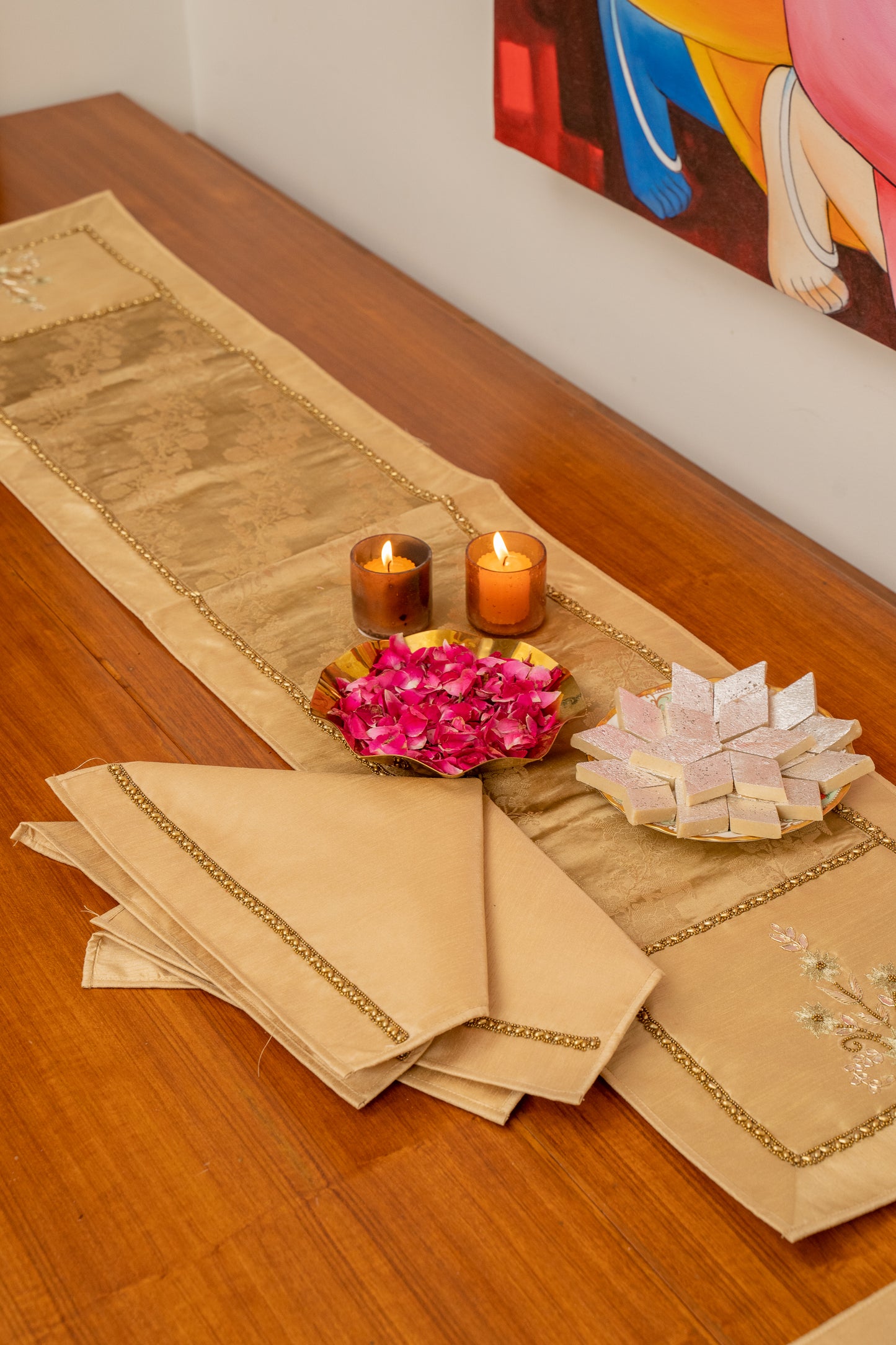 Pure Brocade Runner Set