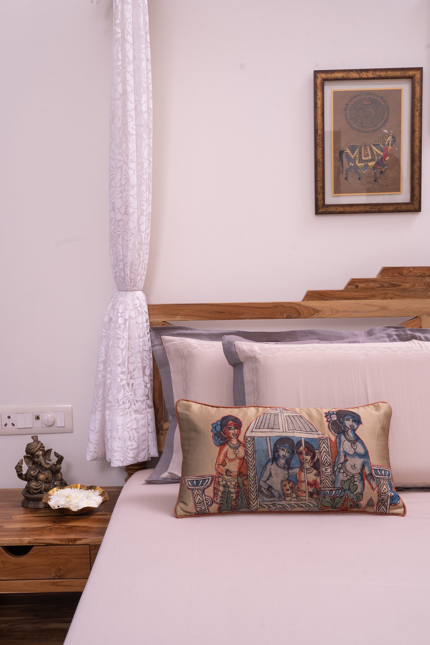 Kalamkari Applique Bedsheet