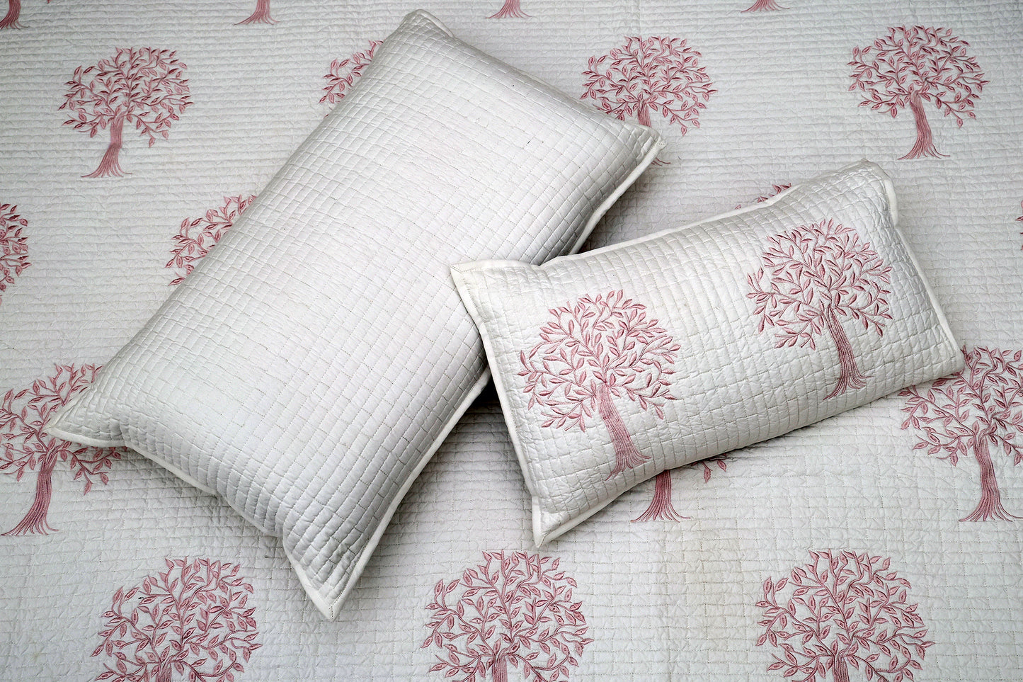 Pink Tropical Quilted Bedcover