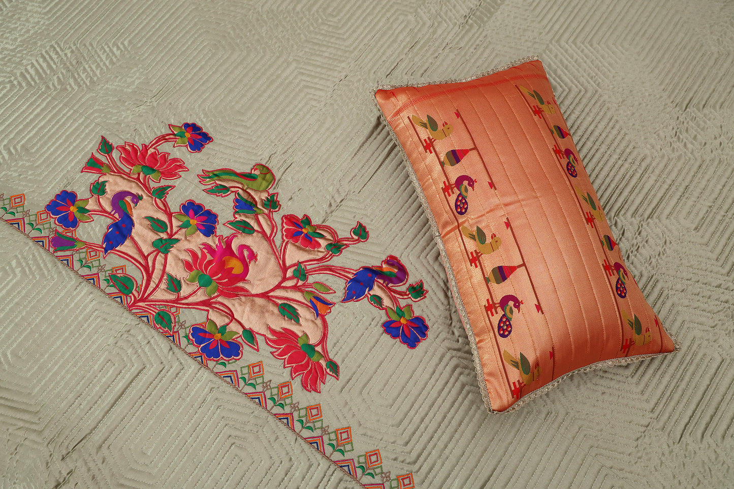 Paithni Silk Bedcover