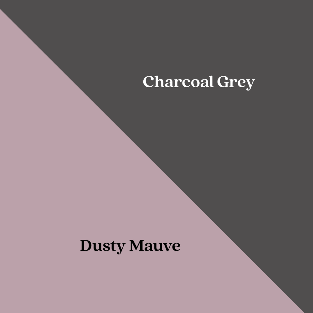 Charcoal Grey - Dusty Mauve Cotton Reversible Bedspread