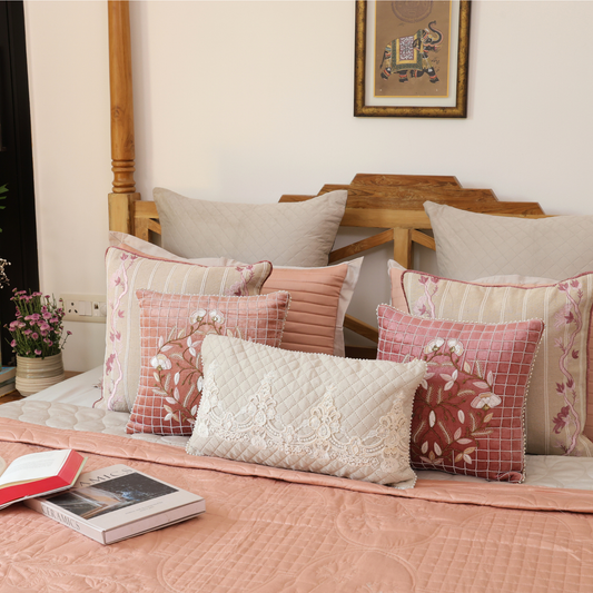 Shell Coral Cotton Bedspread