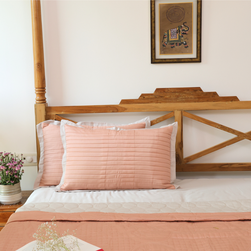 Shell Coral Cotton Bedspread