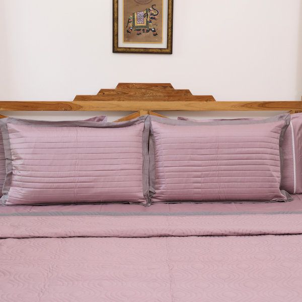 Dusty Mauve Cotton Bedspread
