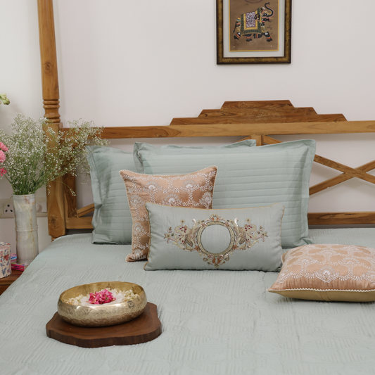 Mint Green Cotton Bedspread