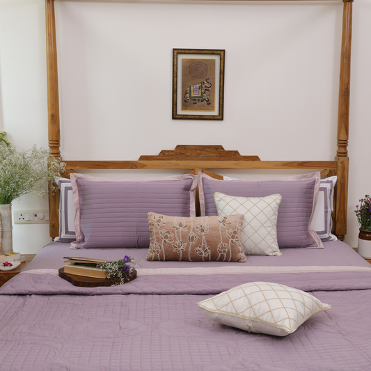 Mauve Mist Cotton Bedspread