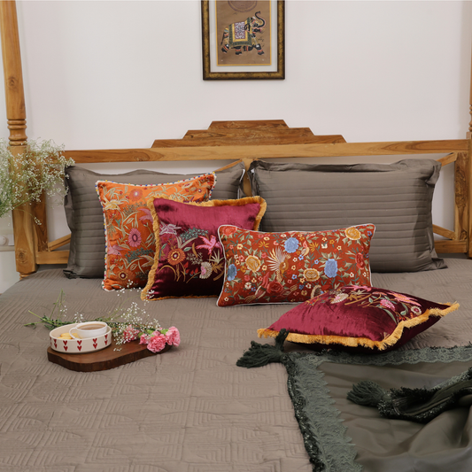Olive Cotton Bedspread