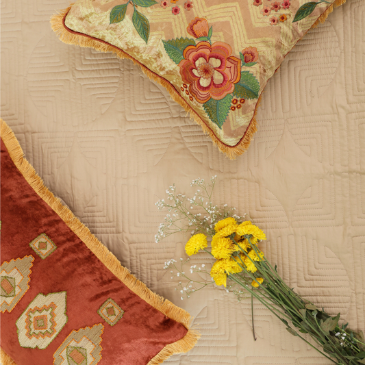 Golden Sand Cotton Bedspread