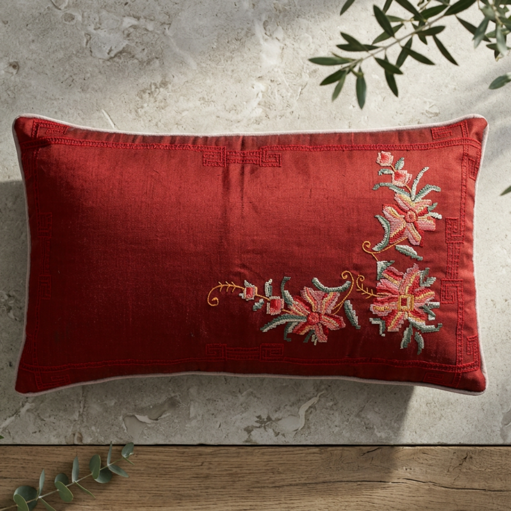Gulmohar Ruby Cushion