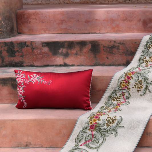 Gulmohar Ruby Cushion