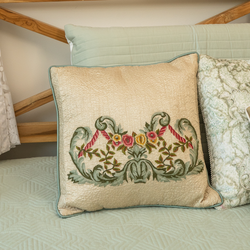 Gulmohar Ivory Cushion