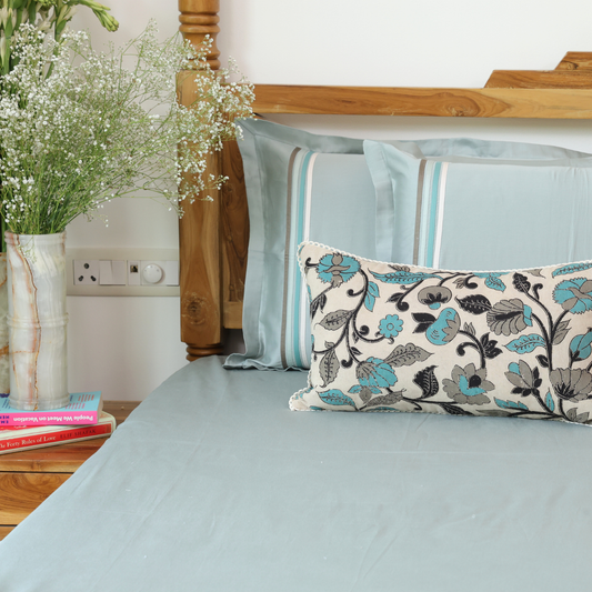Kalamkari Pinstripe Bedsheet Set