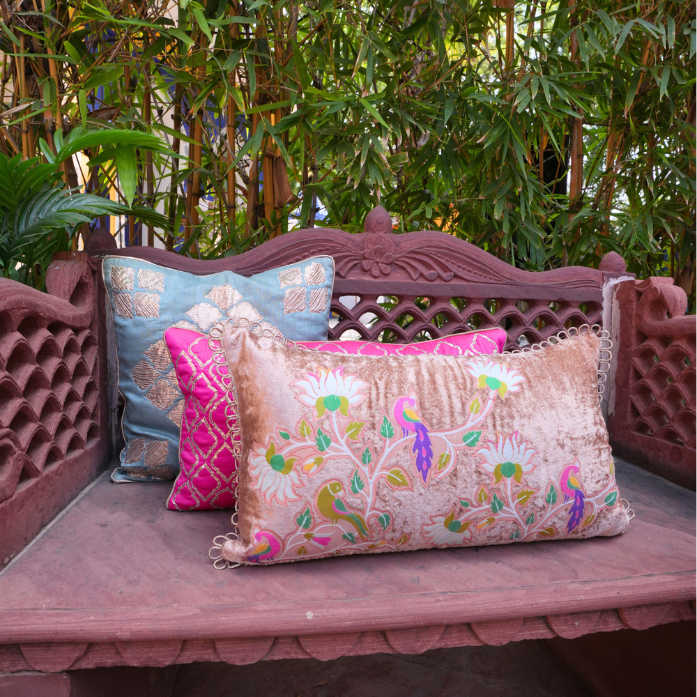 Paithani Applique Cushion