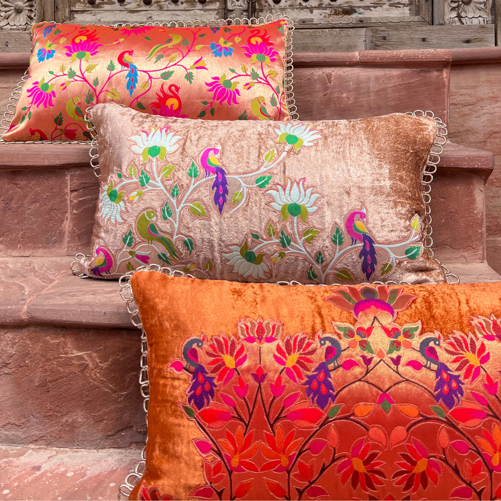 Paithani Applique Cushion