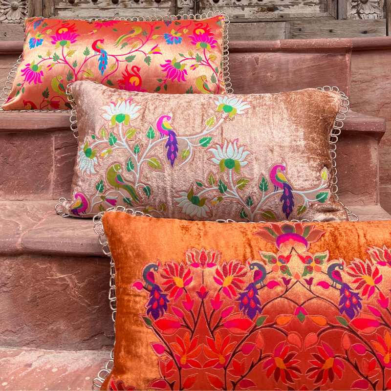 Paithani Applique Cushion