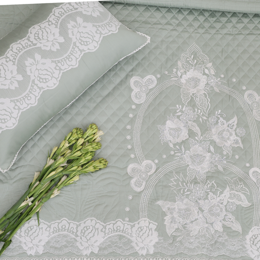 Mint Lace Bedspread Set