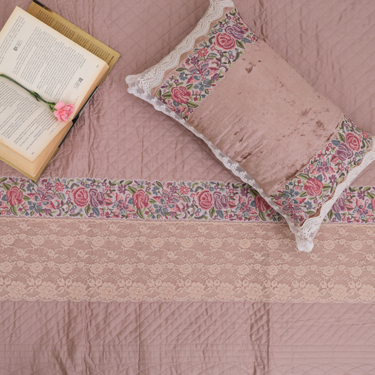 Vintage Rose Garden Bedspread Set