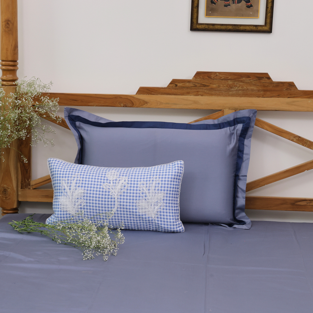 Floral Grid Bedsheet Set