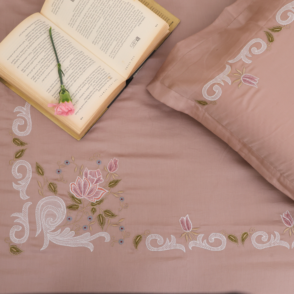 Bloom Season Embroidery Bedsheet