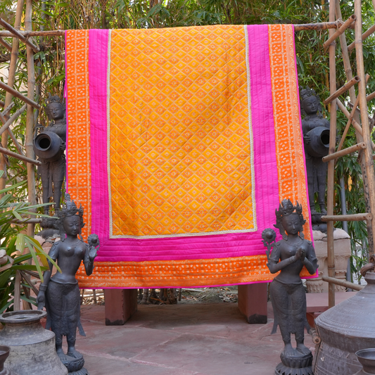 Brocade Antislip Aasan (Genda Yellow)