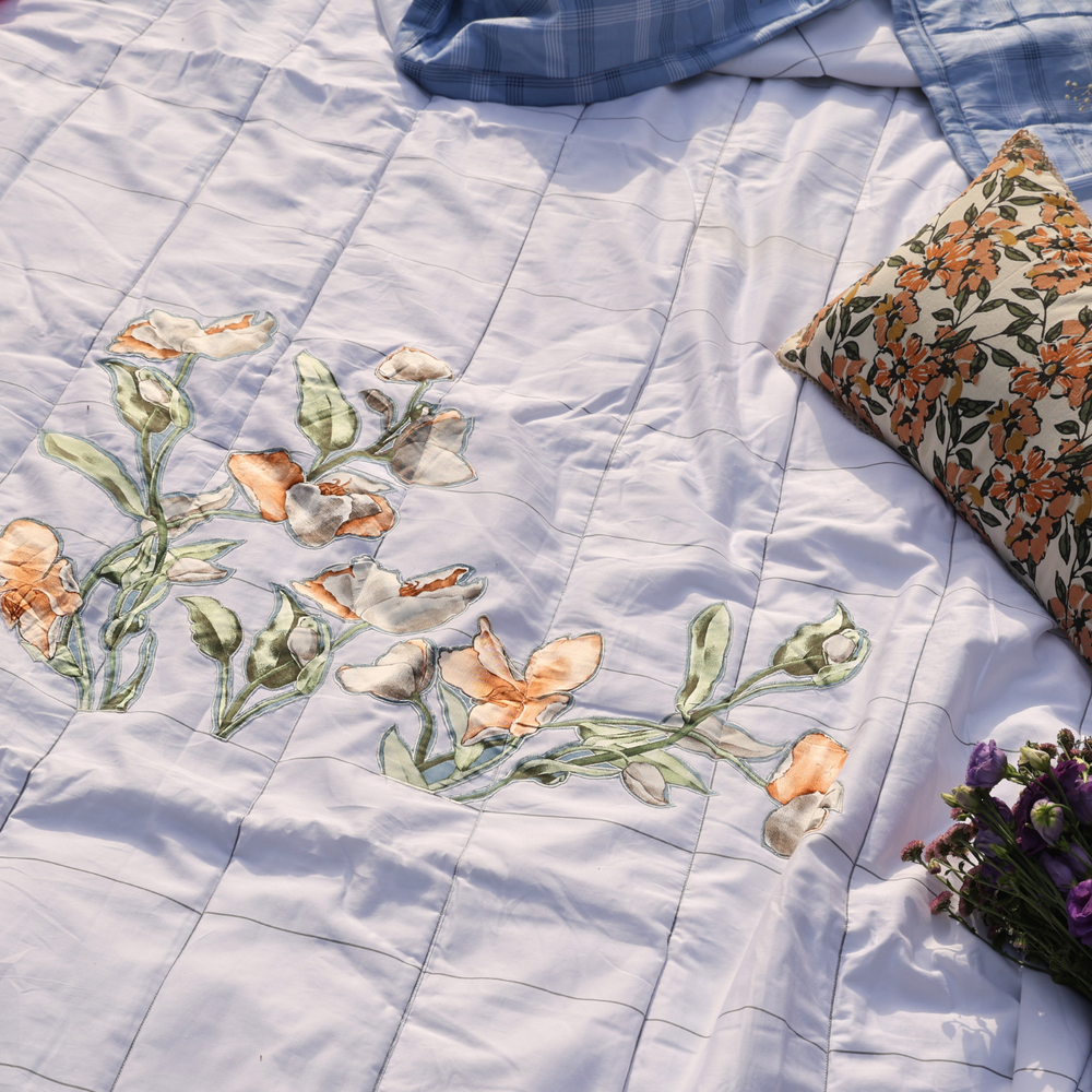 Petal & Plaid Comforter Set (Light AC)