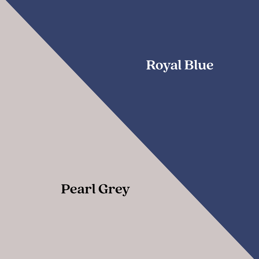 Royal Blue - Pearl Grey Cotton Reversible Bedspread