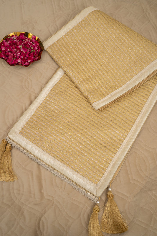 Soft Gold Silk Runner