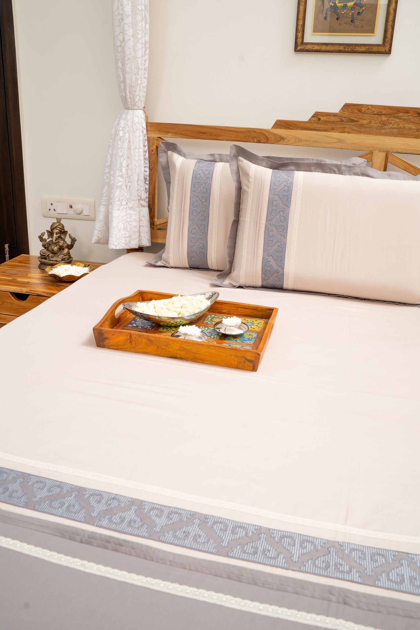 Cotton Embroidered Bedsheet