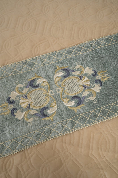 Cot Velvet Quilted Bed Cover