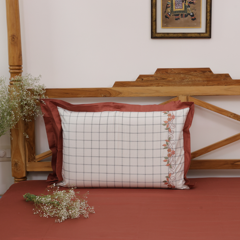 Floral Grid Bedsheet